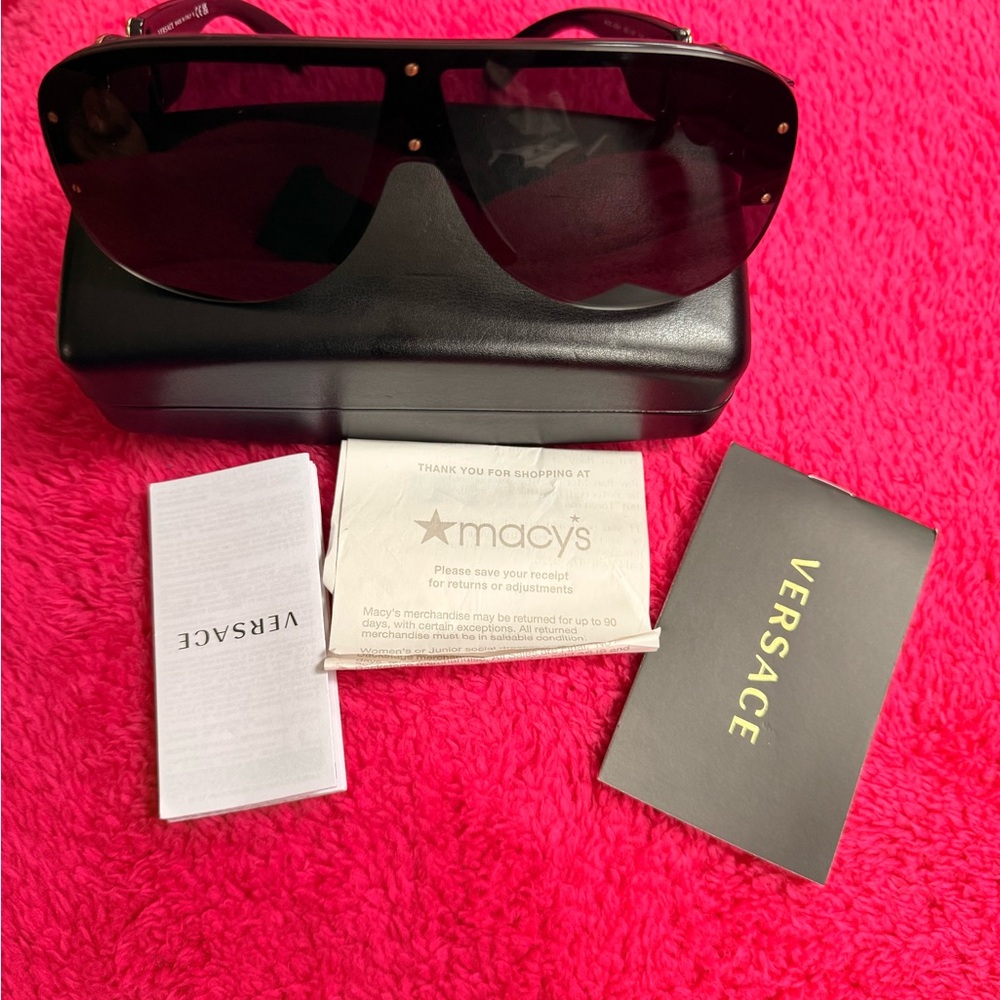 Versace Black and Gold Sunglasses - Picture 11 of 15